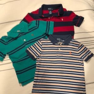 Bundle of three Boys Size 4 polo-style shirts, 2 Polo Ralph Lauren, 1 Baby Gap